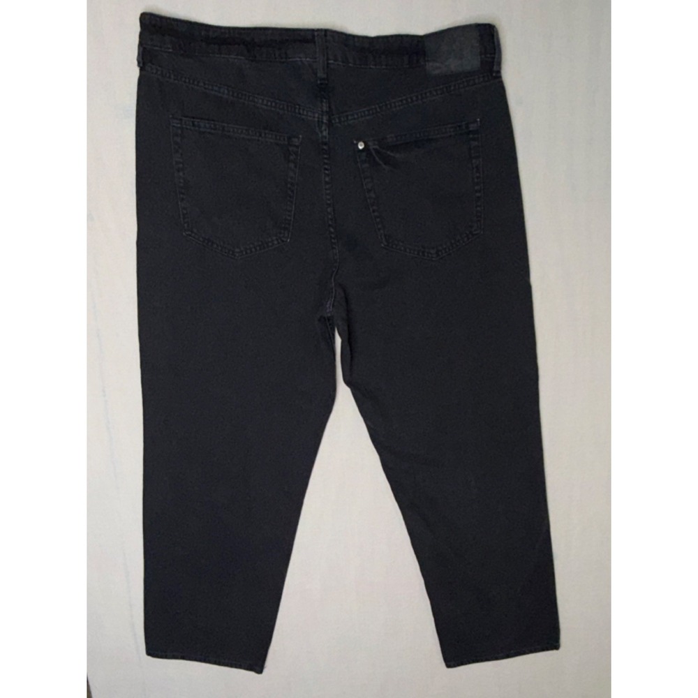&DENIM Men's Baggy Low Rise Black Light Wash Cotton Denim 5-Pocket Jeans - Picture 10 of 12